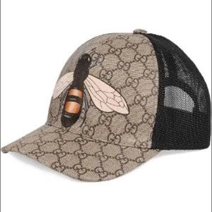 NWT Baseball Gucci Super Bee Hat Supreme Size S 100% Authentic Brown/Black.